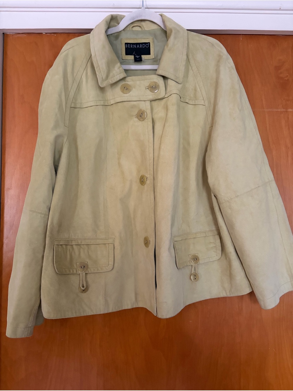 Bernardo Celery Green Suede Jacket